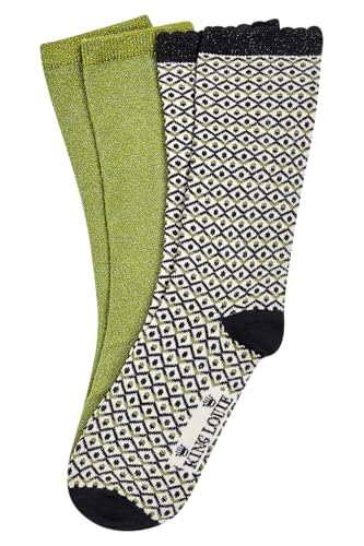 King Louie Damen Socken 2 Paare im Set inkl. Geschenkschachtel Quentin (39-42, 253 Posey Green) von King Louie