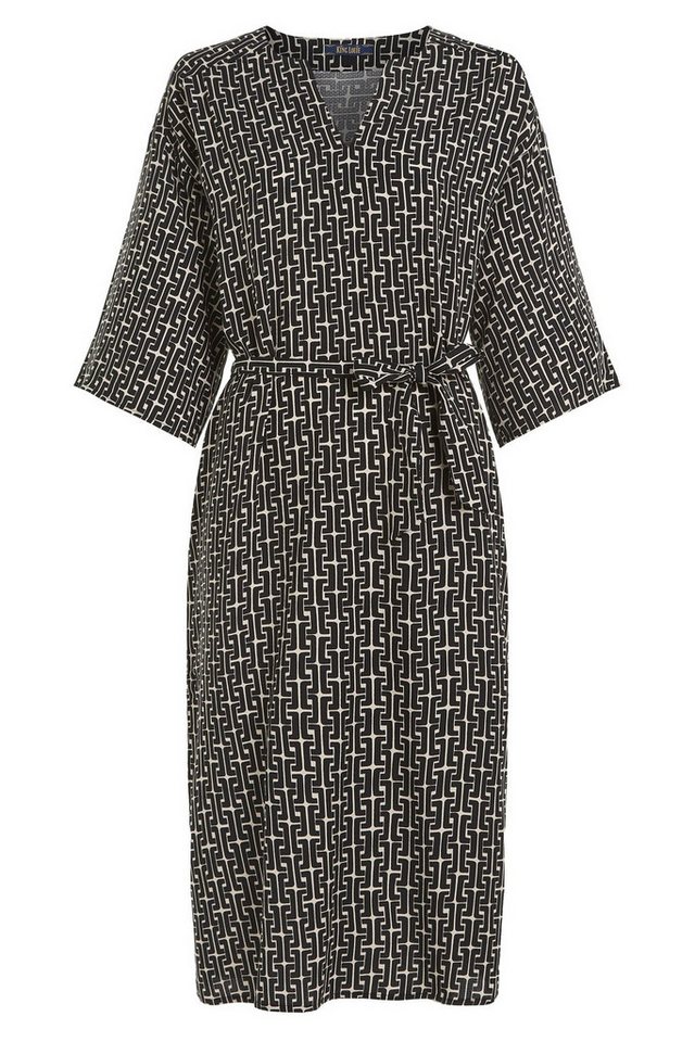 King Louie Midikleid - Vintage Kurzarm Kaftan Kleid mit Print für Damen von King Louie