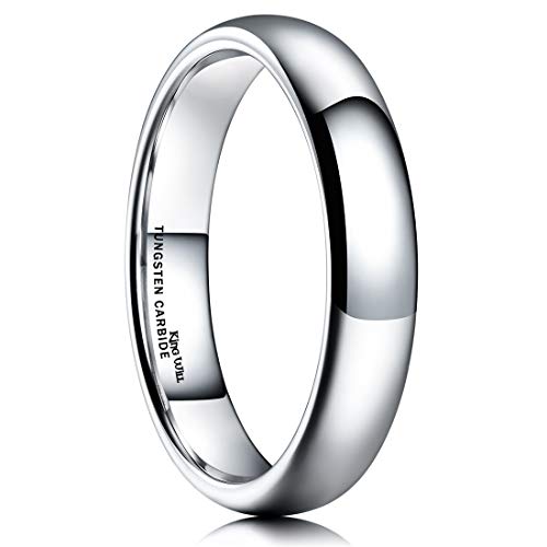 King Will BASIC 4mm Classic Polished Comfort Fit Domed Tungsten Metal Ring Wedding Band 8 King Will BASIC 4mm Classic Polished Comfort Fit Domed Tungsten Metal Ring Wedding Band 8 von King Will