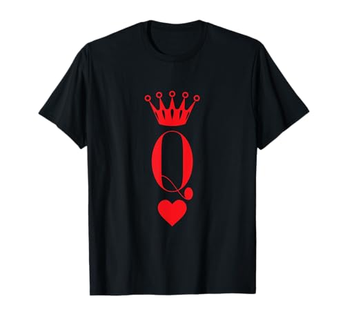 Königin der Herzen für Frauen Herz passende Outfits Paare T-Shirt von King and Queen Matching Couples Apparel