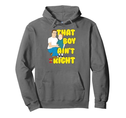 King of the Hill That Boy Ain't Right Bubble Letters Cartoon Pullover Hoodie King of the Hill That Boy Ain't Right Bubble Letters Cartoon Pullover Hoodie von King of the Hill