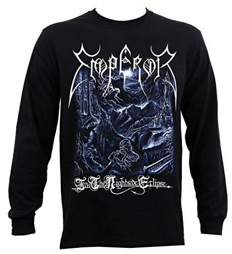 King's Road Emperor Herren Langarmshirt in The Nightside Eclipse - Schwarz - Groß von King's Road