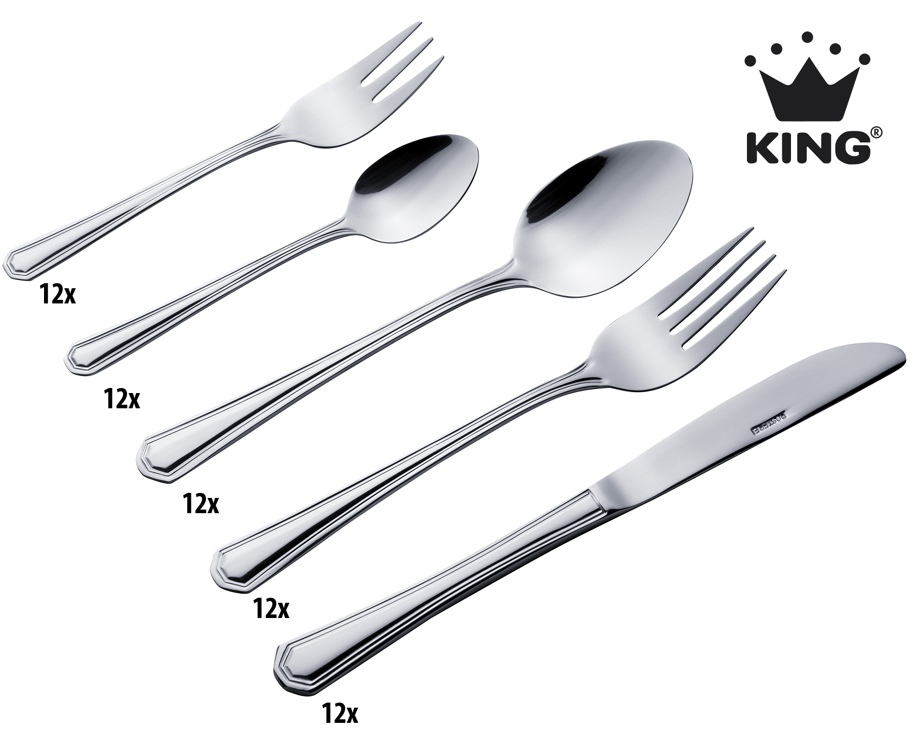 KING Besteck-Set ""Düsseldorf"" Besteck im zeitlosen Design von King