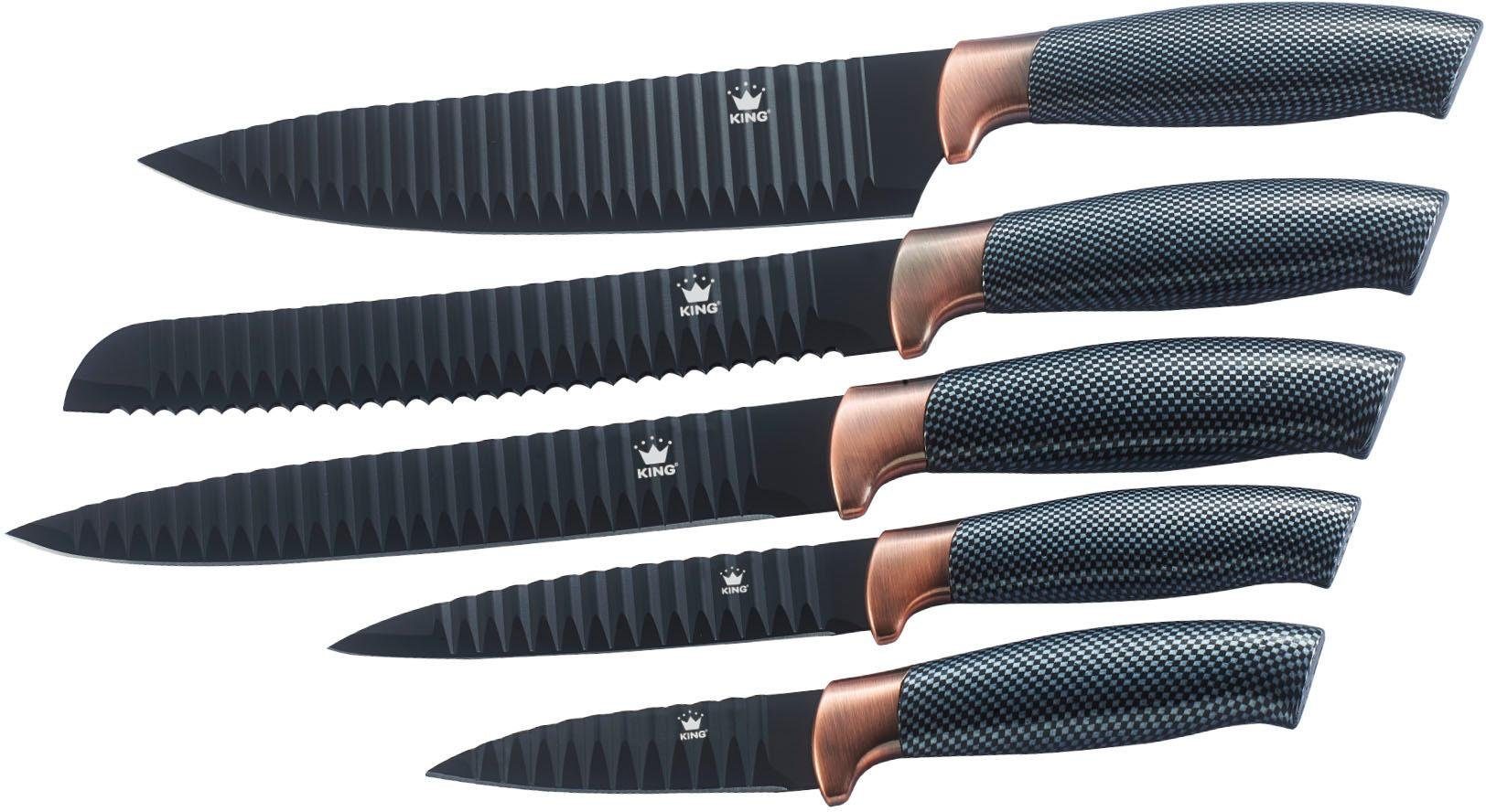 KING Messer-Set "Carbon Design", (Set, 5 tlg.) von King