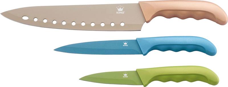 KING Messer-Set "Metallic" metallic, 3-teilig von King