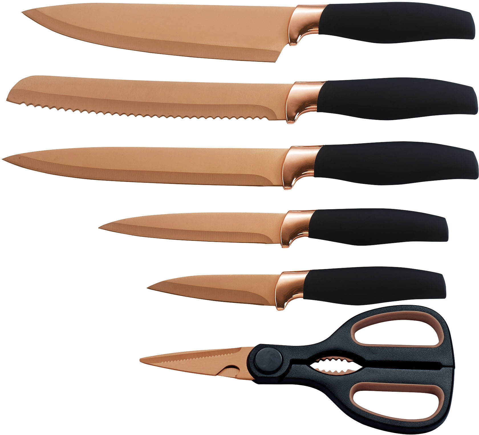 KING Messer-Set "TITANIUM ROSÉ", (Set, 6 tlg.) von King