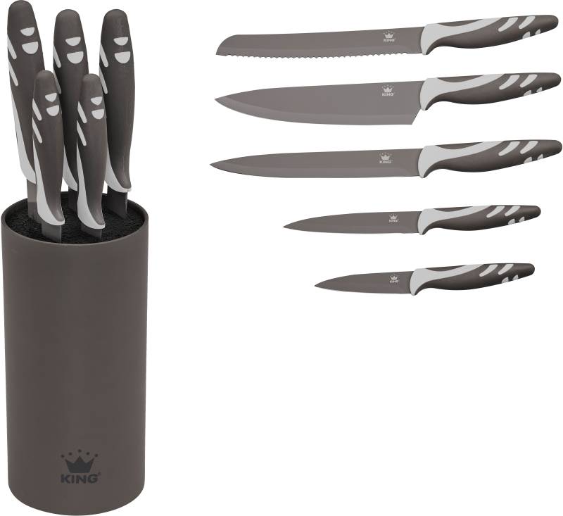 KING Messerblock "Soft Touch" 6 Stk. mit KING protect Beschichtung von King