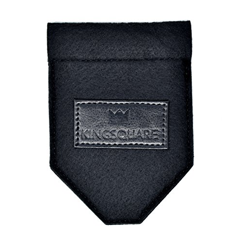 KING Square Pocket Square Holder - Herren Anzug/Blazer/Mantel Pocket Square Keeper, Schwarz, W 3.25 inches x L 4.485 inches von KING