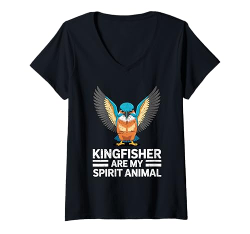 Damen King In The Name Wilder Vogel- und Tierliebhaber T-Shirt mit V-Ausschnitt Damen King In The Name Wilder Vogel- und Tierliebhaber T-Shirt mit V-Ausschnitt von KingBird