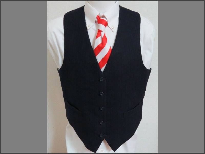 Multi Farbe Sz-L-Marine-Blau Gestreift Vintage Herren 100 % Wolle #51I Anzug Weste Multi Farbe Sz-L-Marine-Blau Gestreift Vintage Herren 100 % Wolle #51I Anzug Weste von KingJamesVintage