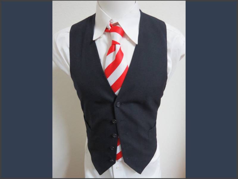 Sz M Navy Blue Solid Vintage Polyester #822 Mens Indie Suit Vest Waistcoat von KingJamesVintage