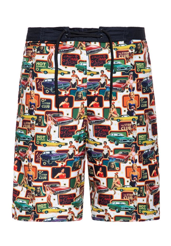 KingKerosin Badeshorts 70s Vibes mit 70s-Style Prints von KingKerosin