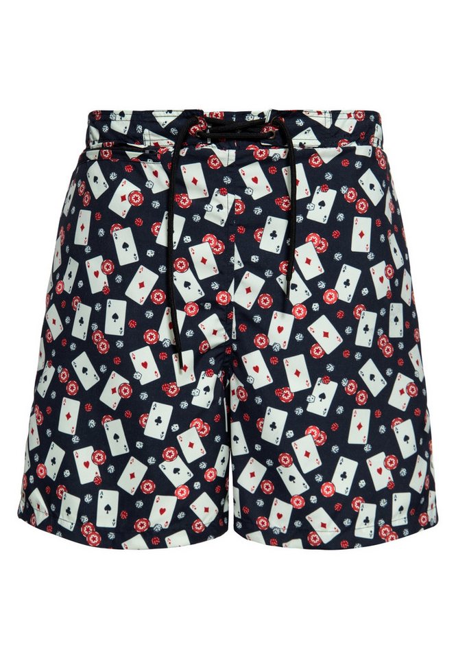 KingKerosin Badeshorts Casino mit Allover-Print von KingKerosin