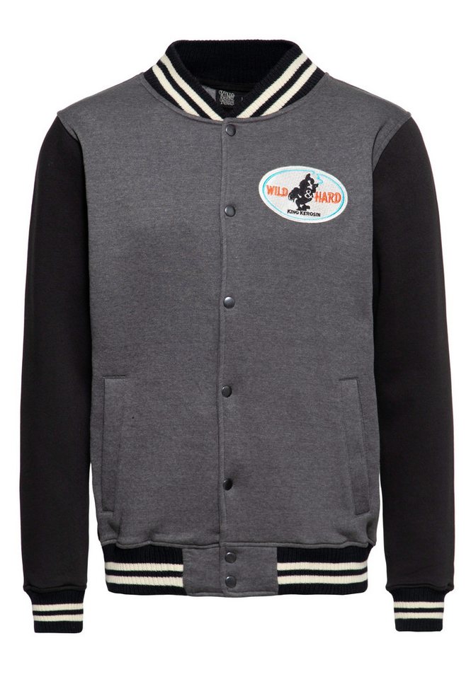 KingKerosin Collegejacke Super Cock (1-St) mit großem Rückenpatch von KingKerosin