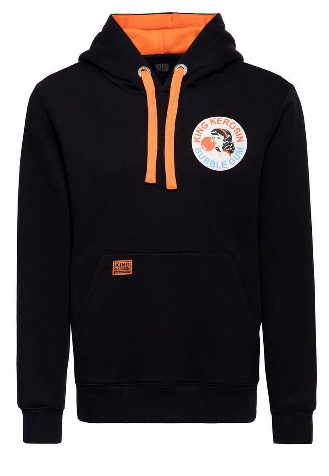 KingKerosin Kapuzenpullover Bubble Gum (1-tlg) mit lustigem Rückenprint von KingKerosin