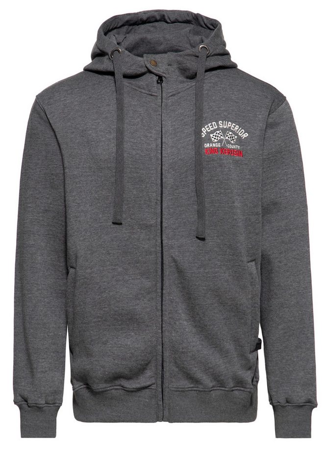 KingKerosin Kapuzensweatjacke Speed Superior (1-tlg) mit großem Rückenpatch von KingKerosin