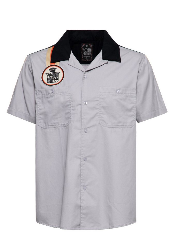 KingKerosin Kurzarmhemd American Luxury Legend mit Rücken-Patch von KingKerosin