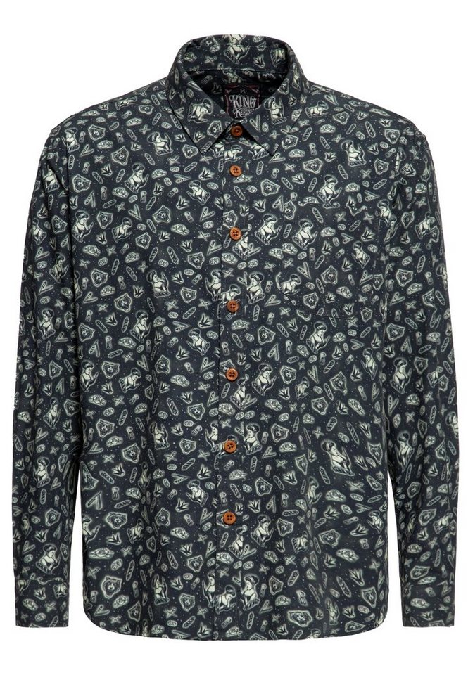 KingKerosin Kurzarmhemd im Allover-Print von KingKerosin