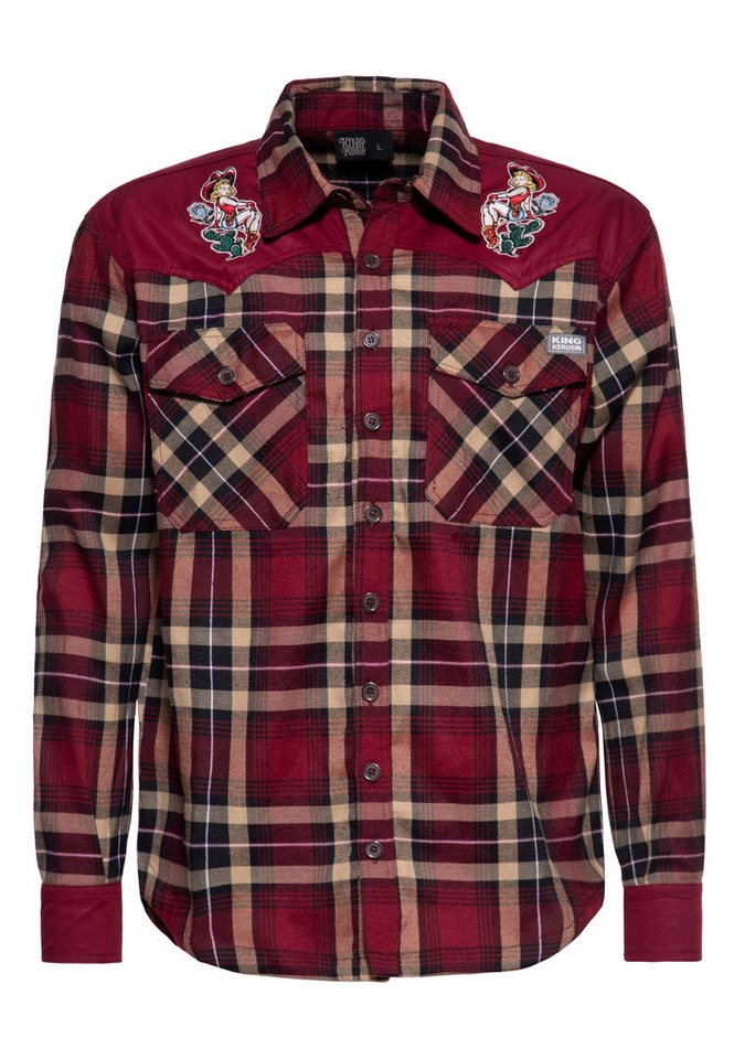 KingKerosin Langarmhemd mit Pinup-Patches von KingKerosin