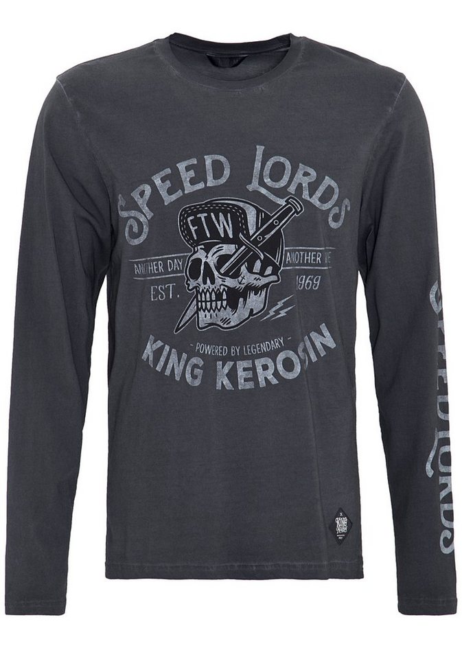 KingKerosin Langarmshirt Speed Lords mit Front- und Ärmeldruck von KingKerosin