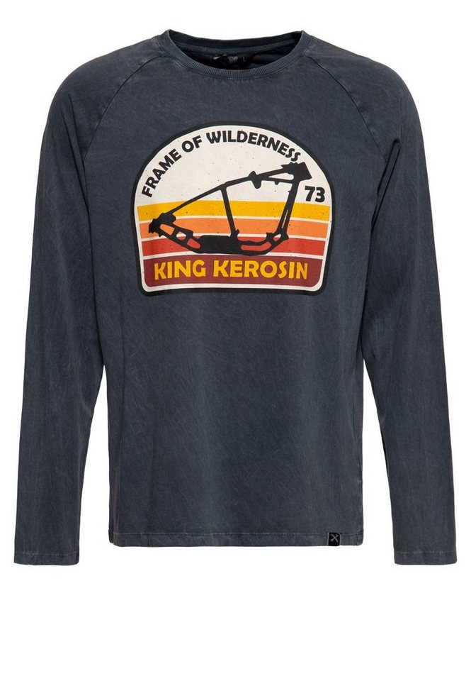 KingKerosin Longsleeve Frame of Wilderness mit Frontprint von KingKerosin