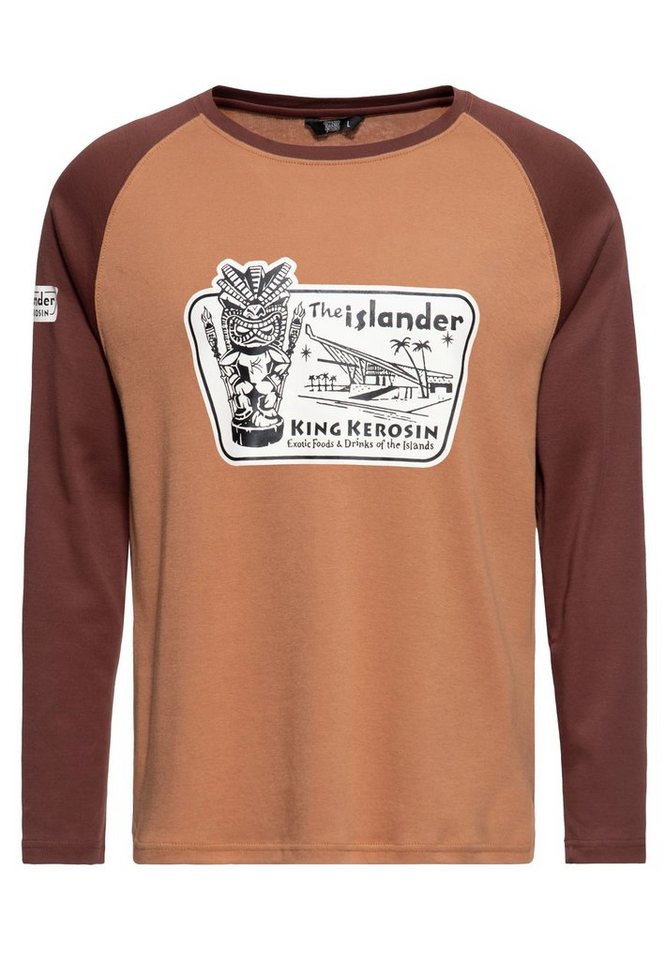 KingKerosin Longsleeve The Islander mit Raglanärmel von KingKerosin