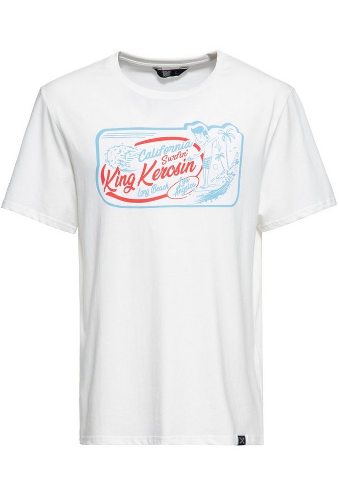 KingKerosin Print-Shirt California Surfin (1-tlg) mit Front Print im Vintage Surfer" Style" von KingKerosin