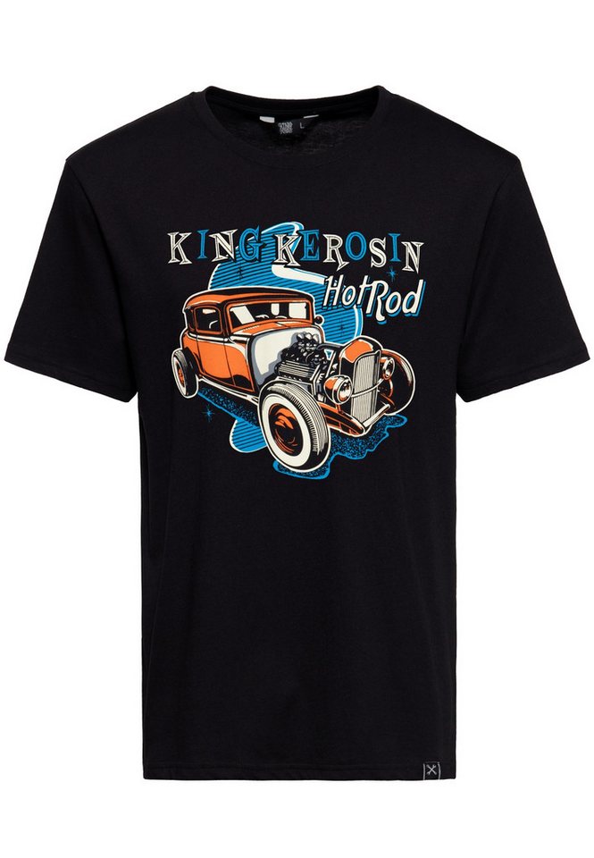 KingKerosin Print-Shirt Hot Rod (1-tlg) mit Artwork-Print von KingKerosin