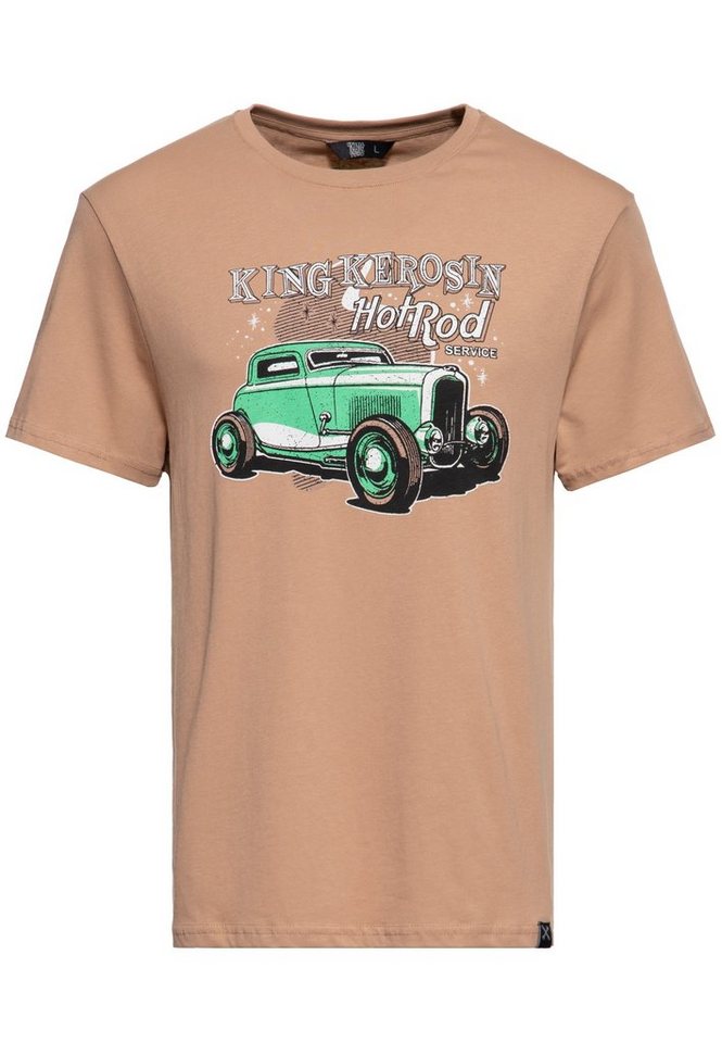 KingKerosin Print-Shirt Hotrod Service (1-tlg) mit Retro-Artwork Print von KingKerosin