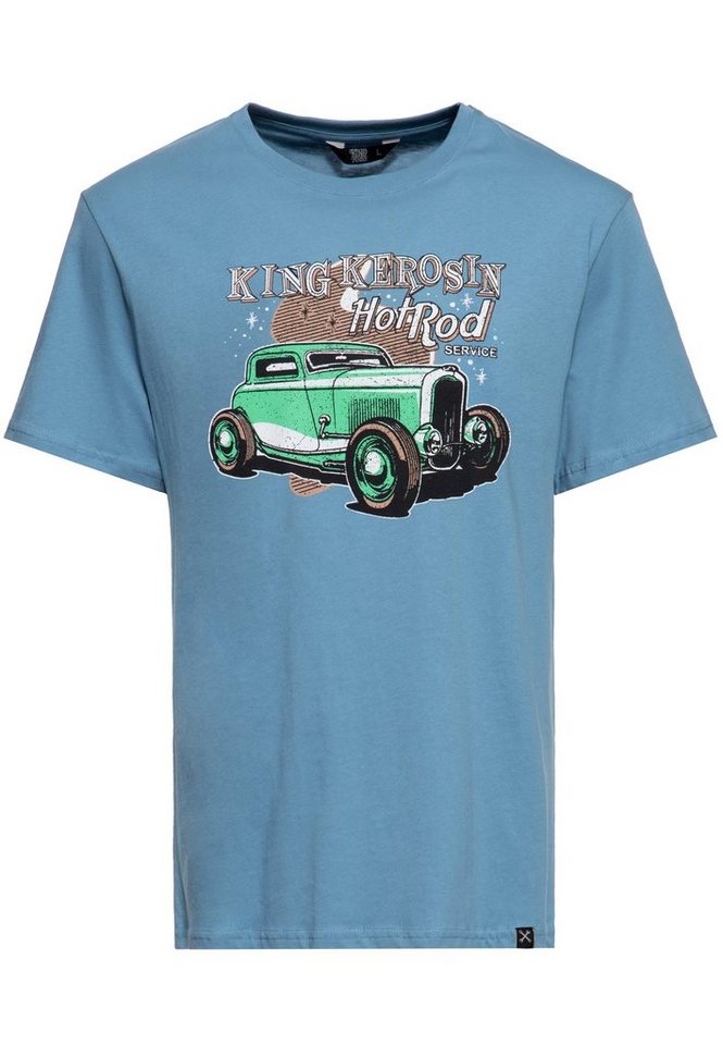 KingKerosin Print-Shirt Hotrod Service (1-tlg) mit Retro-Artwork Print von KingKerosin