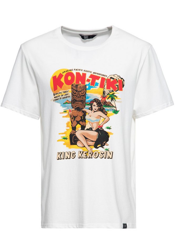 KingKerosin Print-Shirt KON-TIKI (1-tlg) mit Tiki-Artwork Print von KingKerosin