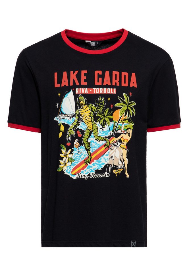 KingKerosin Print-Shirt Lake Garda (1-tlg) mit Artwork-Print von KingKerosin