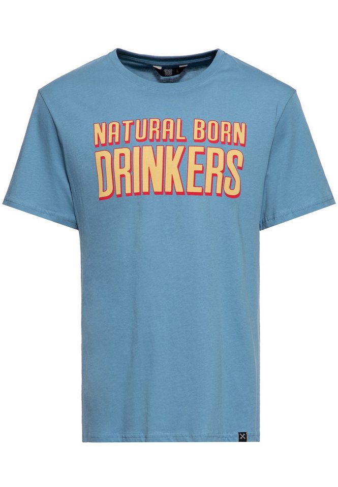 KingKerosin Print-Shirt Natural Born Drinkers (1-tlg) mit Statement Print von KingKerosin
