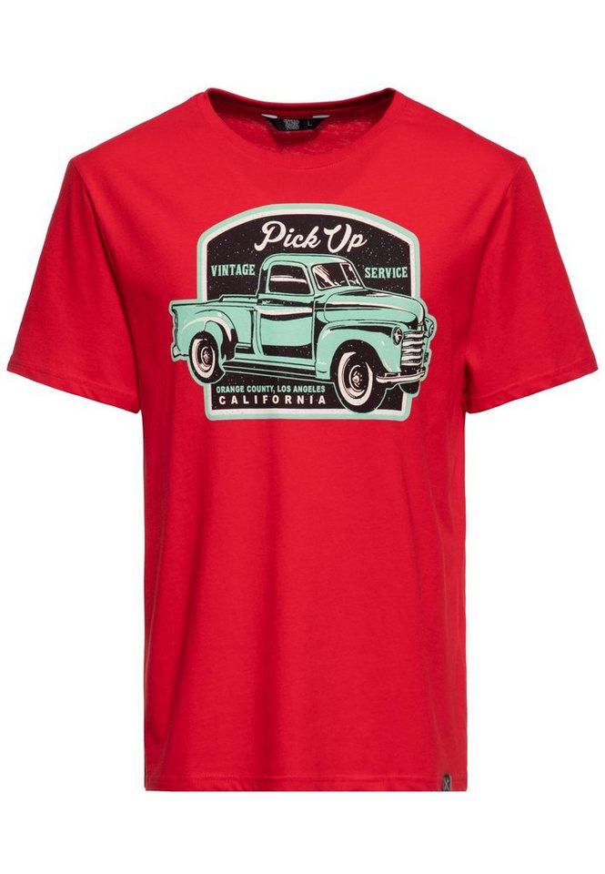 KingKerosin Print-Shirt Pick Up (1-tlg) Front Print im Vintage Muscle-Car Design von KingKerosin