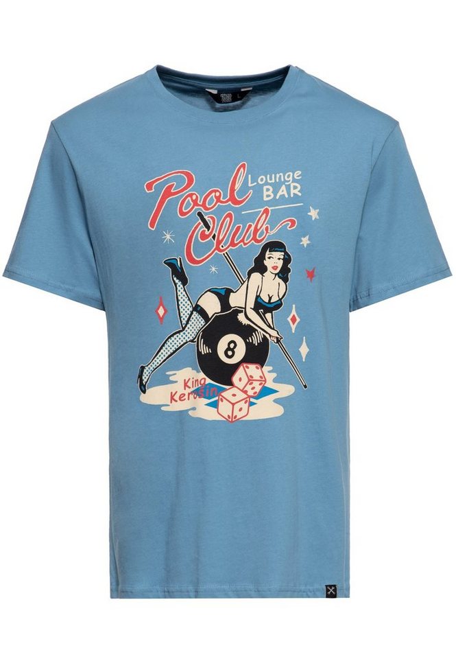 KingKerosin Print-Shirt Pool Club (1-tlg) mit Pin-Up Artwork von KingKerosin