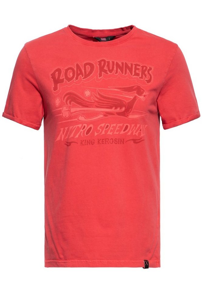 KingKerosin Print-Shirt Road Runner (1-tlg) Front Print mit Retro Artwork von KingKerosin