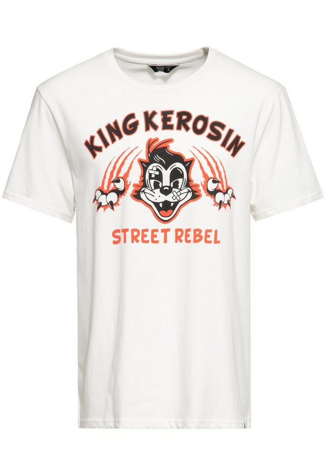 KingKerosin Print-Shirt Street Rebel (1-tlg) mit Retro Front Print im Rockabilly Design von KingKerosin