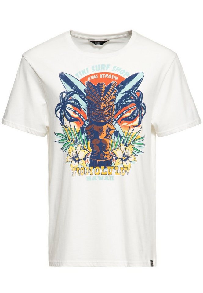 KingKerosin Print-Shirt Tiki Surf Shop (1-tlg) mit Retro Front Print im Tikki-Surf" Design" von KingKerosin