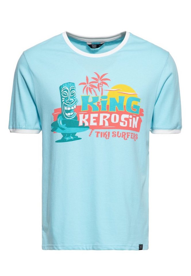 KingKerosin Print-Shirt Tiki Surfers (1-tlg) mit Hawaii-Tikki Design von KingKerosin