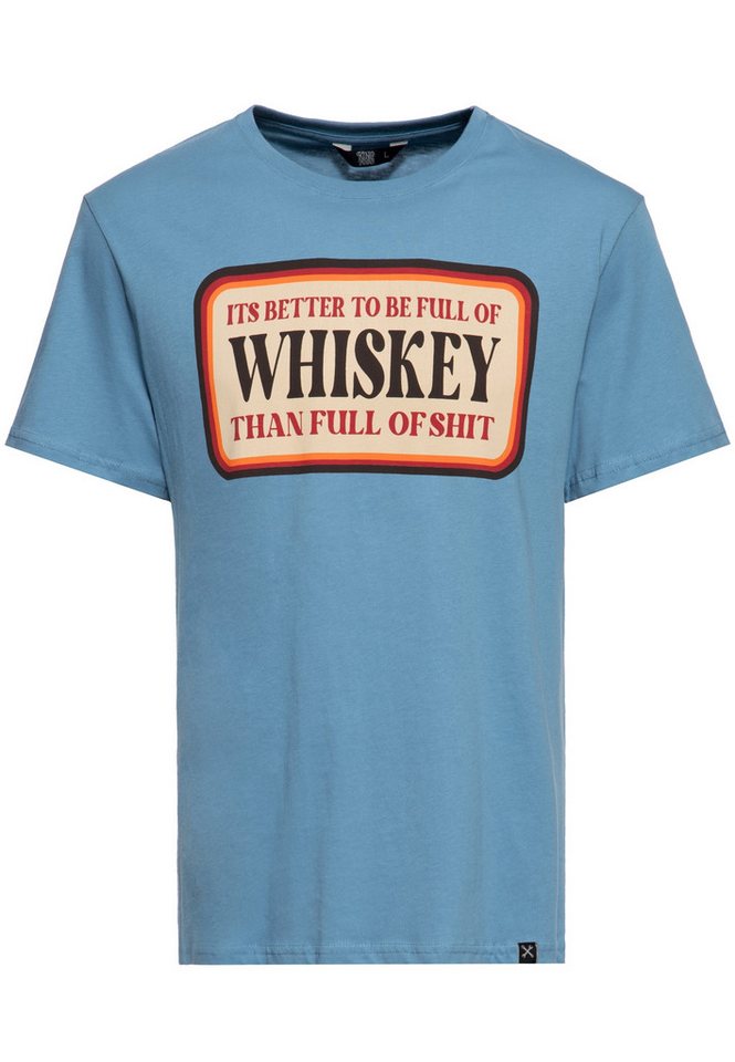 KingKerosin Print-Shirt Whiskey (1-tlg) mit Print auf Vorder- und Rückseite von KingKerosin