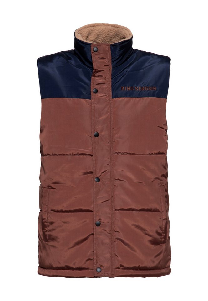 KingKerosin Steppweste Los Angeles Supply Co mit Rückenstickerei von KingKerosin