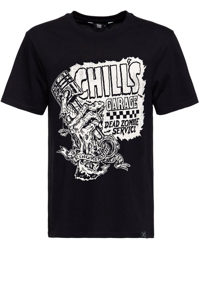 KingKerosin T-Shirt Chills Garage mit Kontrast-Print von KingKerosin