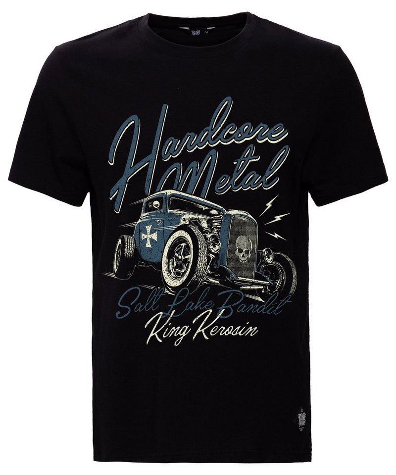 KingKerosin T-Shirt Hardcore Metal mit Retro-Druck von KingKerosin