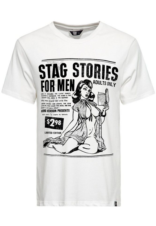 KingKerosin T-Shirt Stag Stories Pin Up Print von KingKerosin