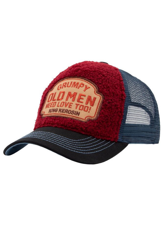 KingKerosin Trucker Cap Grumpy Old Men Need Love Too (1-St) mit Teddy-Front von KingKerosin