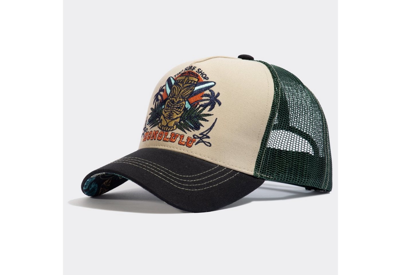 KingKerosin Trucker Cap Honolulu im hawaiianischen Stil von KingKerosin