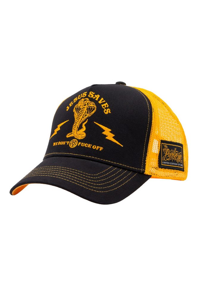 KingKerosin Trucker Cap Jesus Saves (1-St) im Pixeleye Limited Edition von KingKerosin
