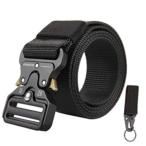 KingMoore Men's Tactical Belt Heavy Duty Webbing Belt Adjustable Military Style Nylon Belts with Metal Buckle KingMoore Men's Tactical Belt Heavy Duty Webbing Belt Adjustable Military Style Nylon Belts with Metal Buckle von KingMoore