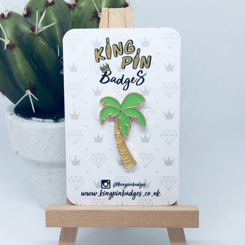 Chunky Palme Emaille Pin Abzeichen | Palme Anstecker Sommer Ferien Soft Enamel Geburtstagsgeschenk Letterbox Geschenk Mix & Match 3Für2 von KingPinBadges
