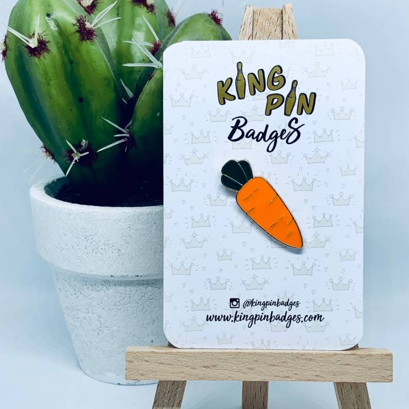 Karote Emaille Pin Abzeichen | Obst Und Gemüse Vegan Badge Soft Enamel Essen Geschenke Letterbox Geschenk Mix & Match 3Für2 von KingPinBadges